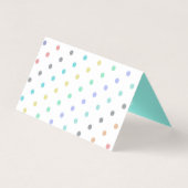 Colorful Polka Dot Bakery Folded Visitekaartje (Achterkant)