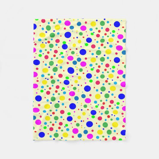 Colorful Polka Dot Bubbles Fleece Blanket (Voorkant)