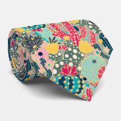Colorful Polka Dot Cactus Pattern Stropdas (Opgerold)