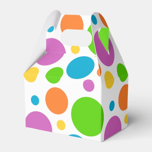 Colorful Polka-dot Favor Box Bedankdoosjes (Voorkant Zijde)