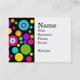 Colorful Polka Dot Pattern Visitekaartje