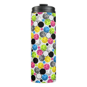 Colorful Polka Dot Pickleballen - Thermosbeker