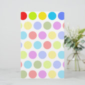 Colorful Polka Dots Briefpapier (Staand voorkant)