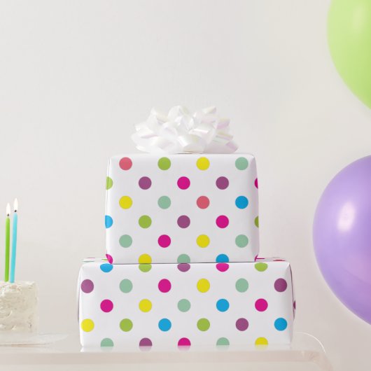 Colorful Polka Dots Cadeaupapier (Feestgeschenken)