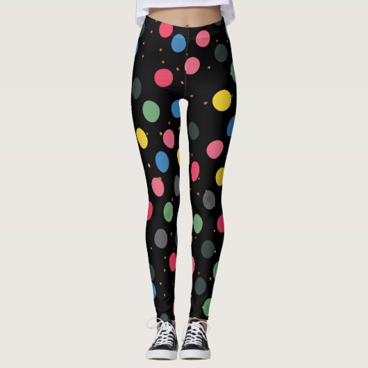 Colorful Polka Dots Leggings (Voorkant)