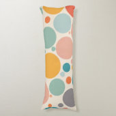 Colorful Polka Dots Lichaamskussen (Voorkant Verticaal)