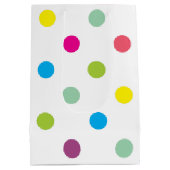 Colorful Polka Dots Medium Cadeauzakje (Achterkant)