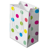 Colorful Polka Dots Medium Cadeauzakje (Achterkant Gekanteld)