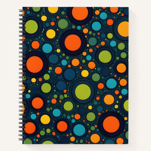 Colorful Polka Dots Notitieboek (Voorkant)