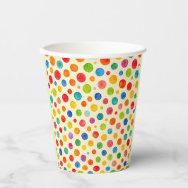 Colorful Polka Dots Paper Cup. Papieren Bekers