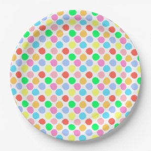 Colorful Polka Dots Papieren Bordje