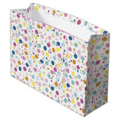 Colorful Polka Dots Pattern Groot Cadeauzakje (Achterkant Gekanteld)