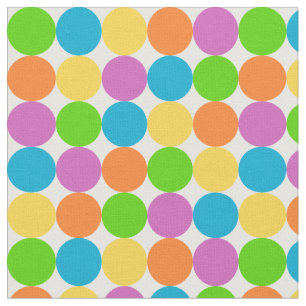 Colorful Polka Dots Pattern Stof