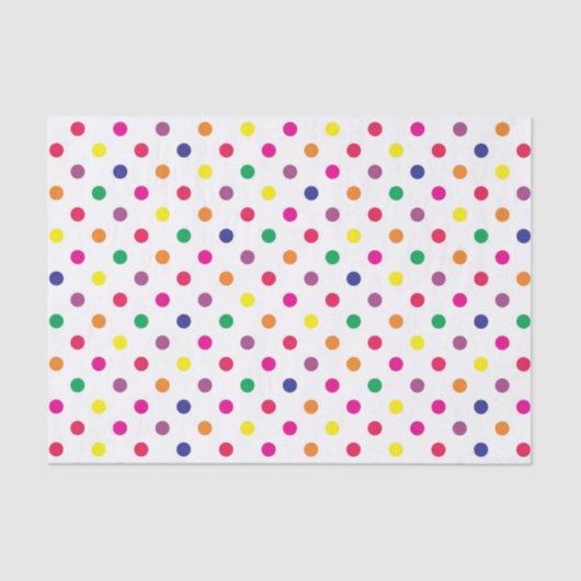 Colorful Polka Dots Tissuepapier (Voorkant)