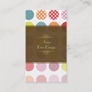 Colorful Polka stipt BusinessCard Visitekaartje