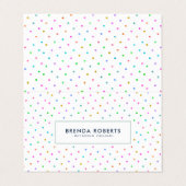 Colorful Polkadots Pattern Visitekaartjes (Buitenkant ongevouwen)