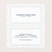 Colorful Polkadots Pattern Visitekaartjes (Binnenkant ongevouwen)