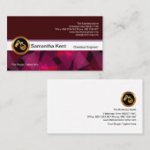 Colorful Polygon Crystals Column Chemical Engineer Visitekaartje (Voorkant / Achterkant)