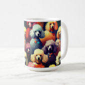 Colorful Poodle Mug | Artistic Coffee Cup for Dog (Devant droit)