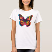 Colorful Pop Art Butterfly – Retro T-Shirt (Devant)