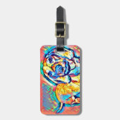 Colorful Pop Art Dachshund Bagagelabel (Voorkant verticaal)