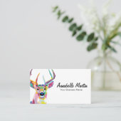 Colorful Pop Art Deer Visitekaartje (Staand voorkant)