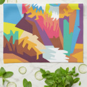 Colorful Pop Art Fox Portret Theedoek (Gevouwen)