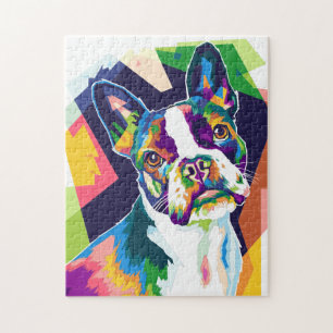 Colorful Pop Art French Bulldog Legpuzzel