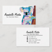 Colorful Pop Art Koala Visitekaartje (Voorkant / Achterkant)