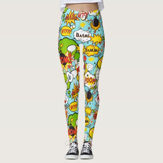 Colorful Pop Art Leggings (Voorkant)