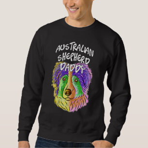 Colorful Pop Portrait Australian Shepherd Dog Dad Trui
