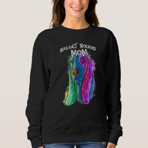 Colorful Pop Portrait Basset Hound Dog Mom Mother' Trui