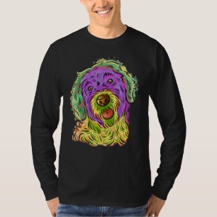 Colorful Pop Portrait Portugal Water Dog Mam T-shirt