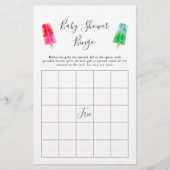 Colorful Popsicle Baby shower Bingo Game (Voorkant)