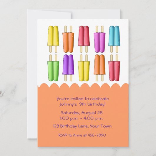 Colorful Popsicles Kaart (Voorkant)