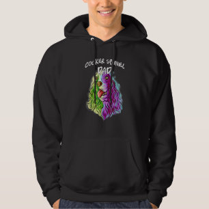 Colorful Portrait Cocker Spaniel Dog Papa vaders v Hoodie