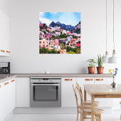 Colorful Positano, Italië Canvas Afdruk
