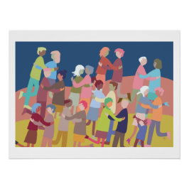 Colorful poster with dancing people perfect poster