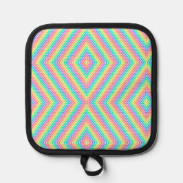 Colorful pot holder with a vibrant pannenlap