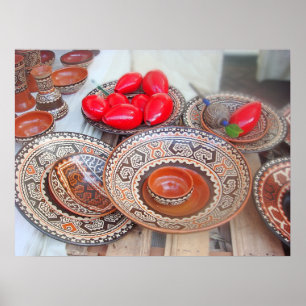 Colorful Pottery op een vakbeurs Poster