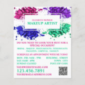 Colorful Powder, Makeup Artist Adverteren Flyer (Voorkant)
