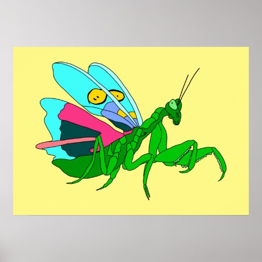 Colorful Praying Mantis Poster (Voorkant)