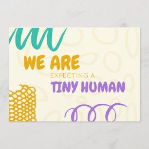 Colorful Pregnancy Announcard Aankondiging