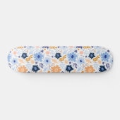Colorful Preppy Flowers Pattern Skateboard (Horizontaal)