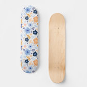 Colorful Preppy Flowers Pattern Skateboard (Voorkant)