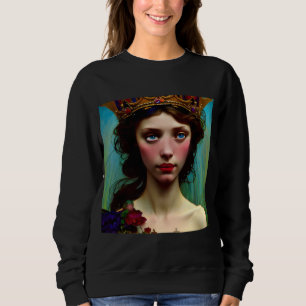 Colorful Princess Painting and Back Quote Trui