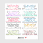 Colorful Printing Clear Business Adverteren Sticker (Vel)