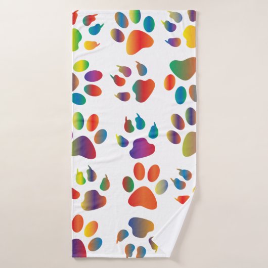 Colorful prismatic rainbow animal badhanddoek (Badhanddoek)