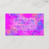 Colorful Professional roze holographic modern Visitekaartje (Achterkant)