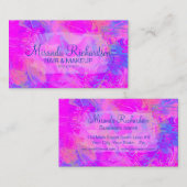 Colorful Professional roze holographic modern Visitekaartje (Voorkant / Achterkant)